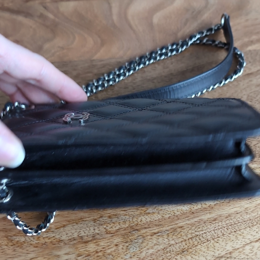 SOLD Chanel Black Quilted Chain Phone Holder Mini Bag - Picture 8 of 9